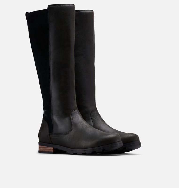 Sorel Dam Gummistövlar Svarta - Emelie™ Tall Låga - HKU-615980